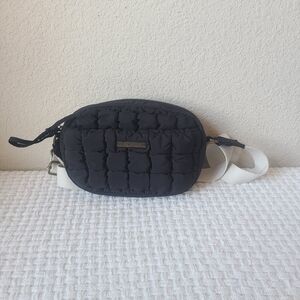Frye and Co Black Quilted Crossbody Bag